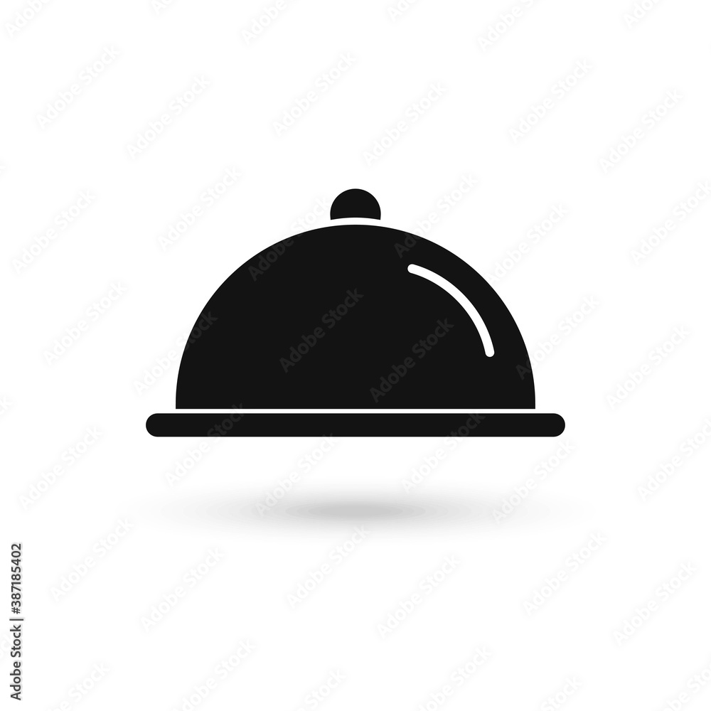 Food serving tray vector black icon. Food serving tray vector black icon.