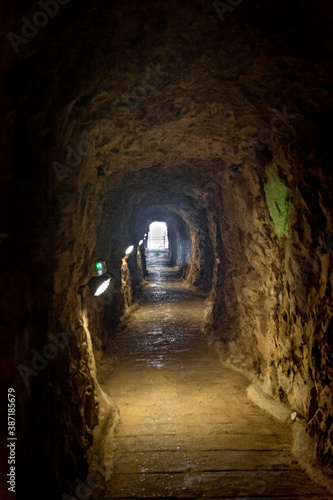 Inside the caves used as a defensive line