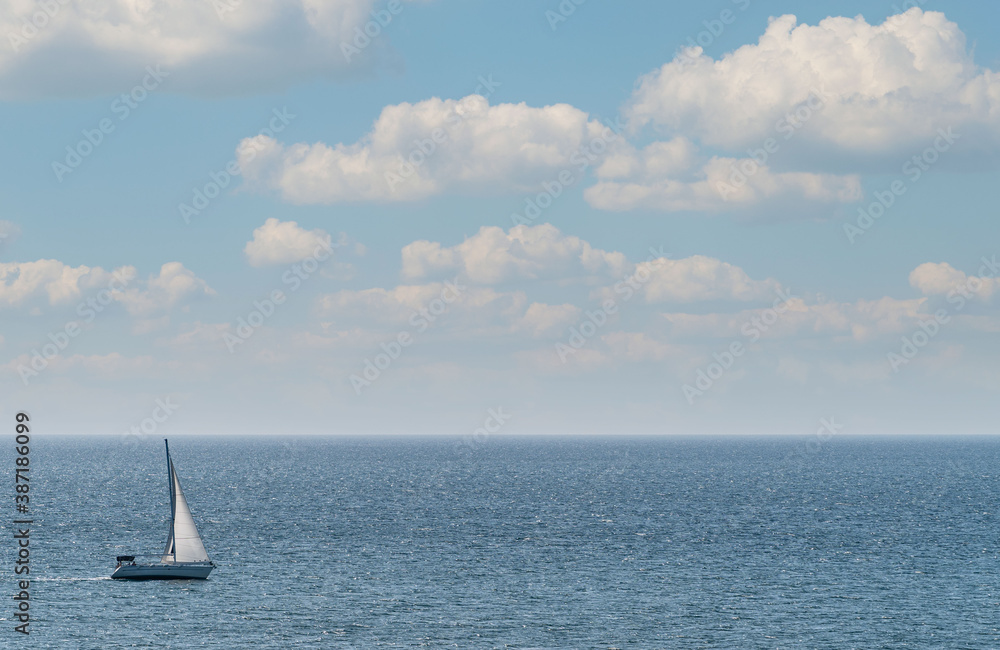 sailing yacht at sea