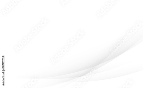 Abstract light gray lines curve smooth modern tech texture with space on white background vector