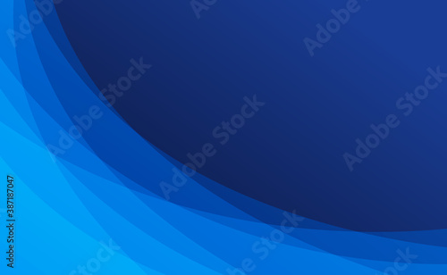 Abstract lines fluid blue wave layer banner vector background illustration © Pacha M Vector