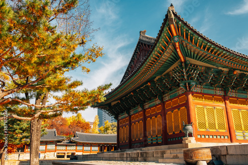 Deoksugung Palace at autumn in Seoul, Korea