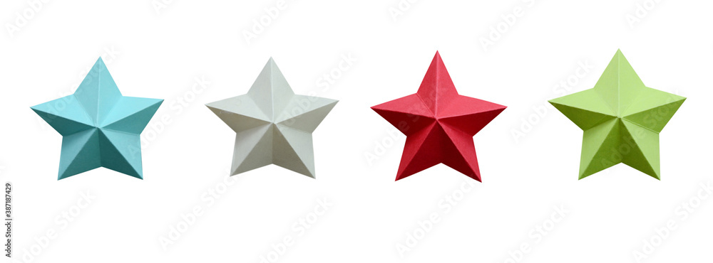 Folding origami paper stars Folding origami paper stars