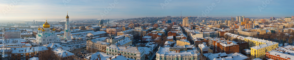 Rostov-on-Don - panoramic view of the Cathedral and the city center.
