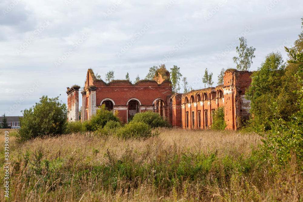 The ruins of the Selishchiv (Arakcheevsk) barracks complex. The village of Selishchi. Chudov district. Novgorod region. Russia