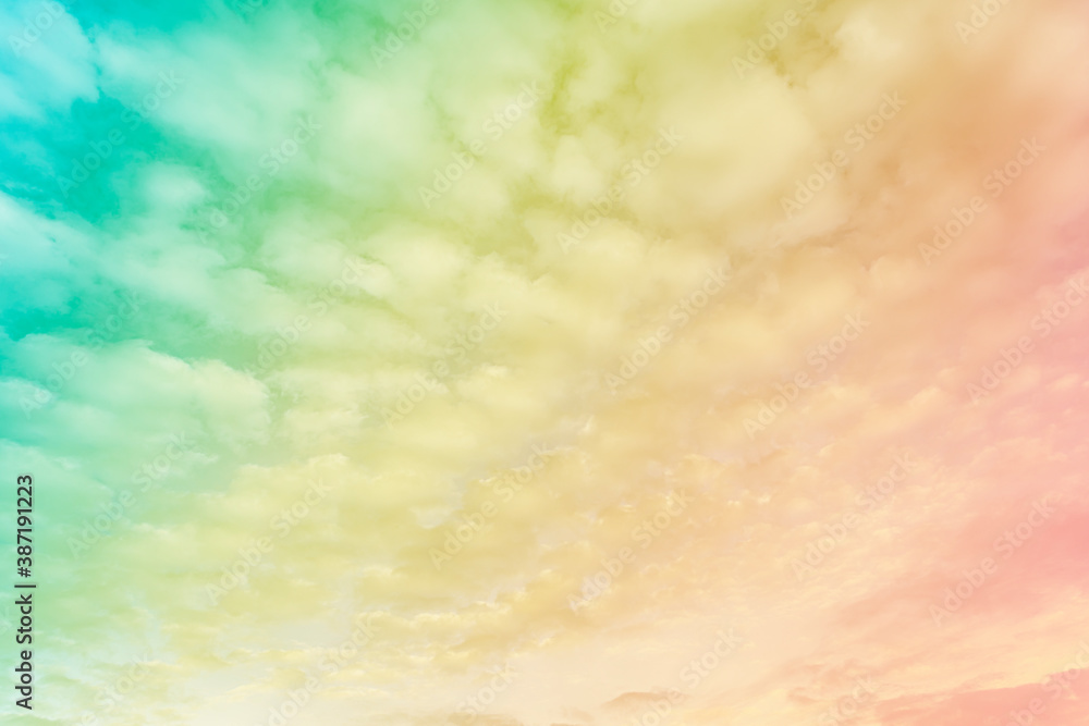 soft cloud with a pastel colored orange