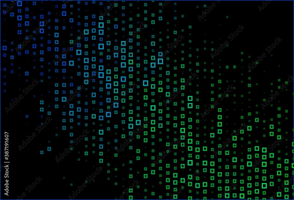 Dark Blue, Green vector pattern in square style. Dark Blue, Green vector pattern in square style.