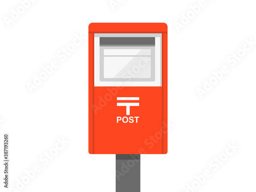赤い郵便ポストのイラスト