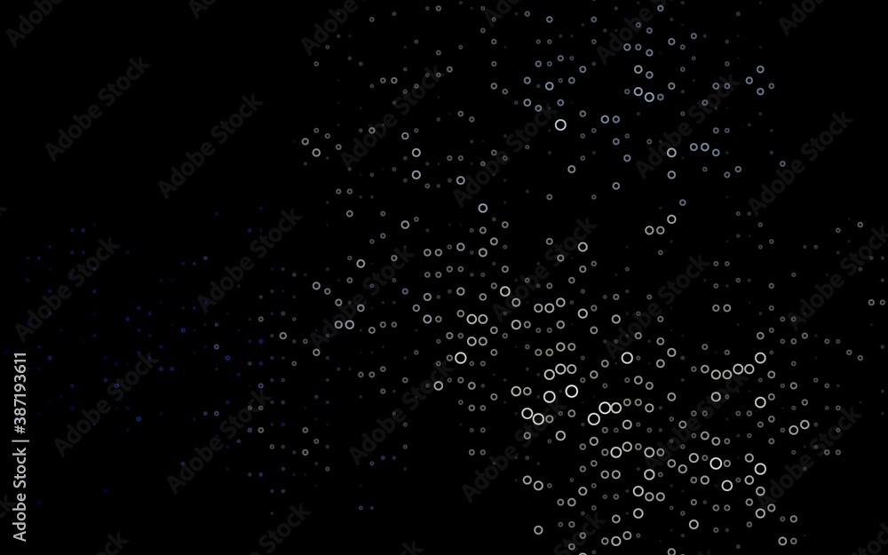 Dark Black vector template with circles. Dark Black vector template with circles.