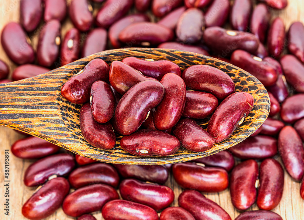 Red beans wood background for design Red beans wood background for design