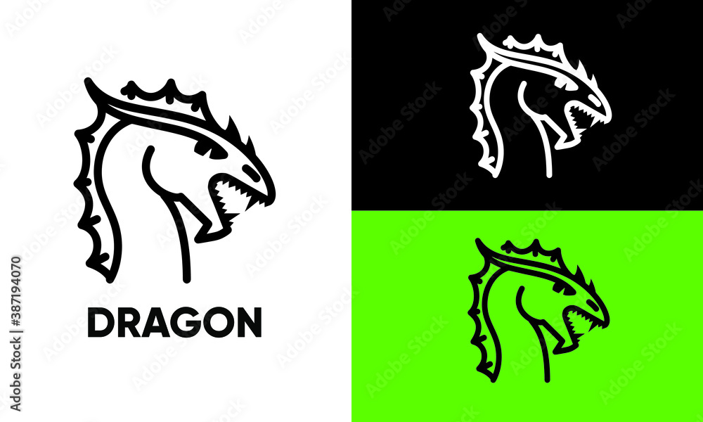 animal logo vector icon outline style animal logo vector icon outline style