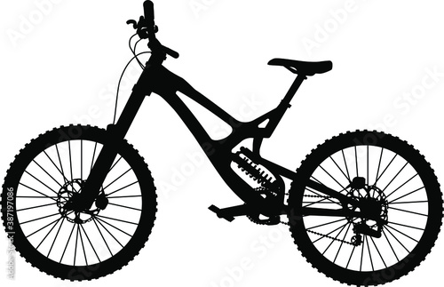 Mountain bike Silhouette design vector