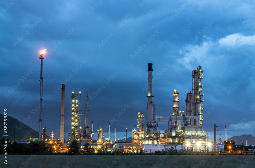 Power plant with cloud that almost possible to heavy rain