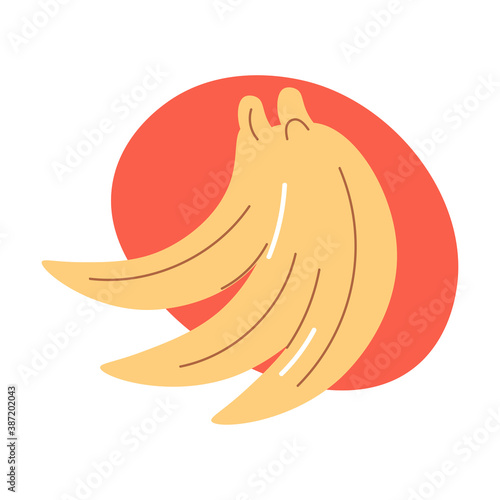Healthy fresh ripe yellow bananas containing probiotics for good microflora in stomach