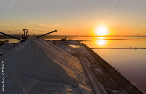 Aerial photography Las Salinas of Torrevieja. Spain