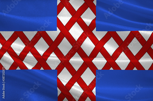 Flag of Cholet in Maine-et-Loire of Pays de la Loire is a Region of France photo