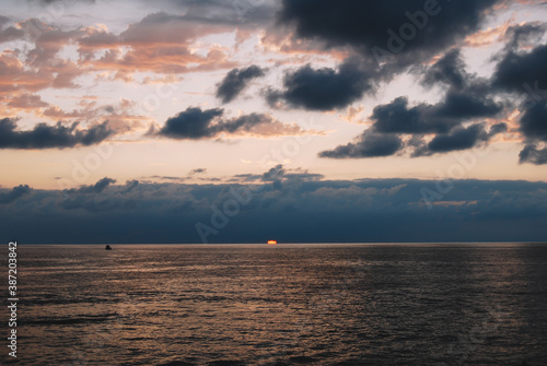 Sunset on  the sea