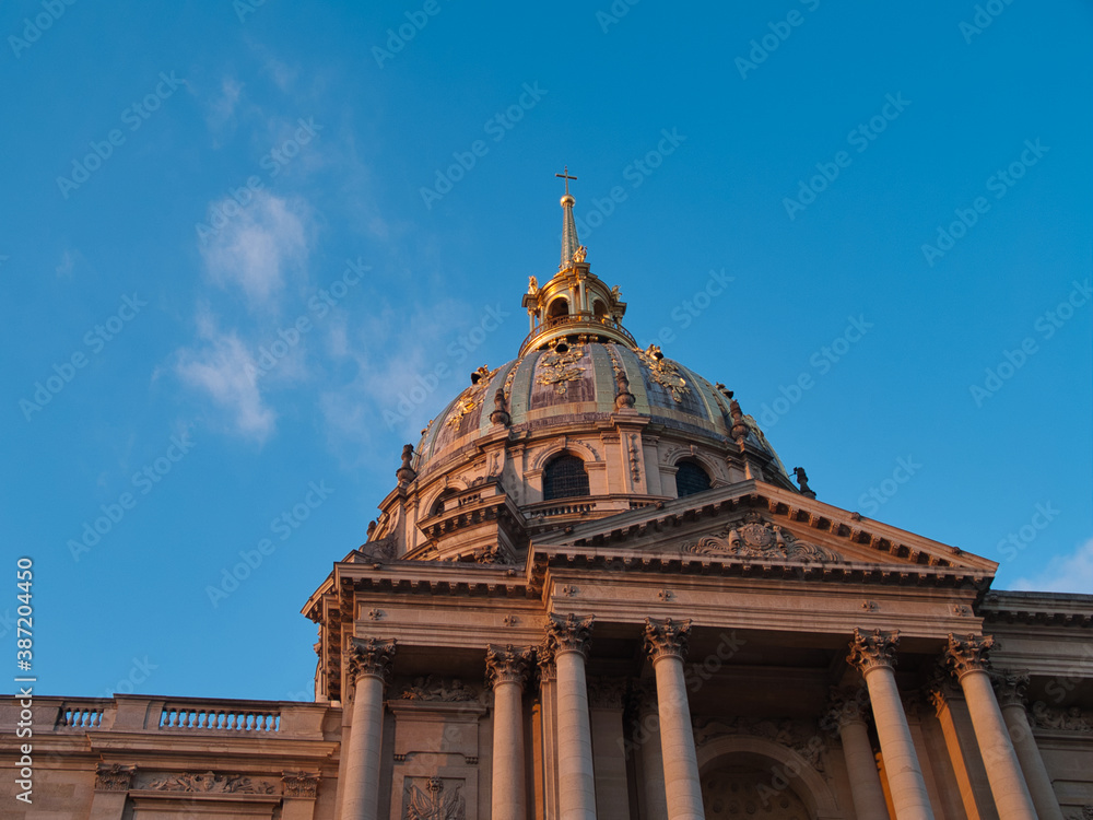 Dome of Napoleon's tomb at sunset. Paris, France. Dome of Napoleon's tomb at sunset. Paris, France.