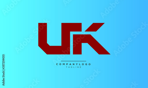 UK initials monogram letter text alphabet logo design
