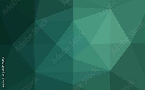Light Green vector low poly cover.