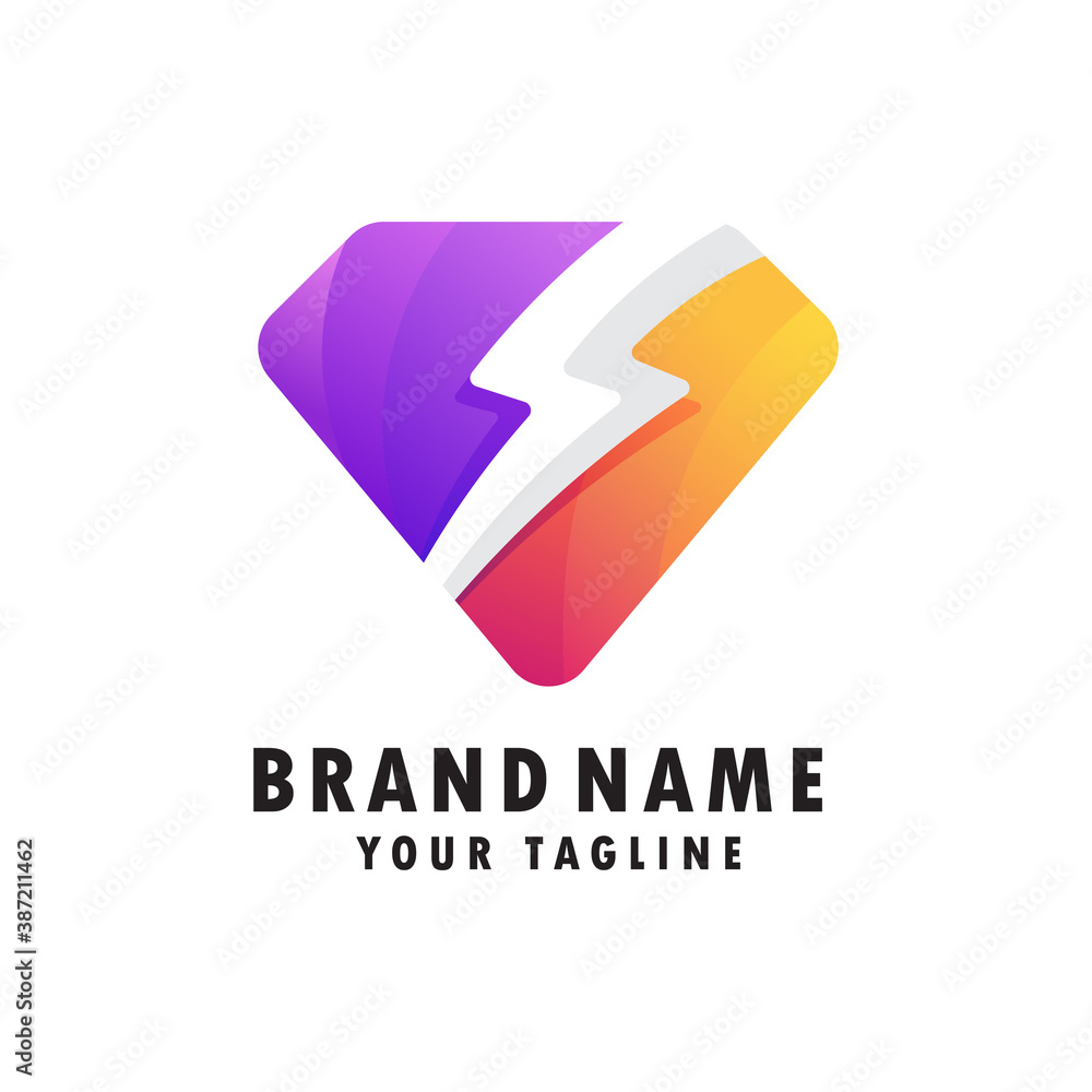 diamond gradient logo vector design diamond gradient logo vector design