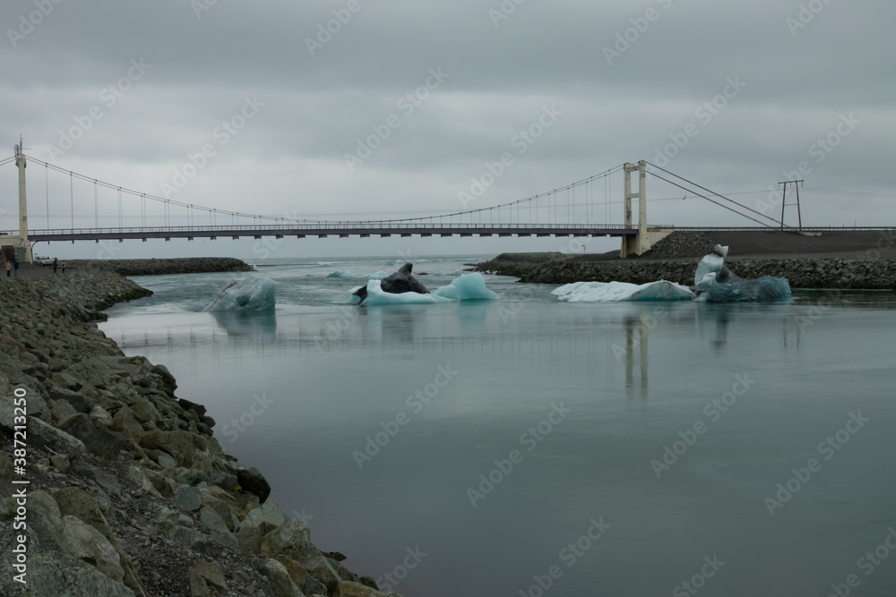 Naklejka premium Islande, Jökulsárlón Glacier Lagoon