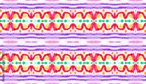 Ethnic Abstract Watercolor Pattern. 