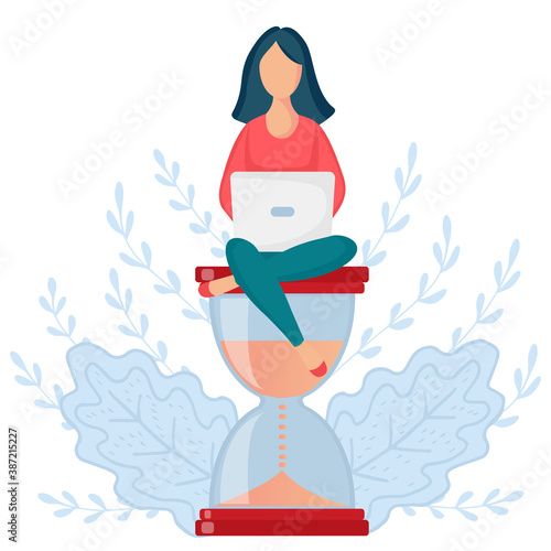 girl sitting hourglass 5