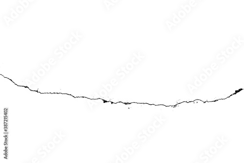 Crack background. Vector overlay texture of cracked surface. One color graphic resource.