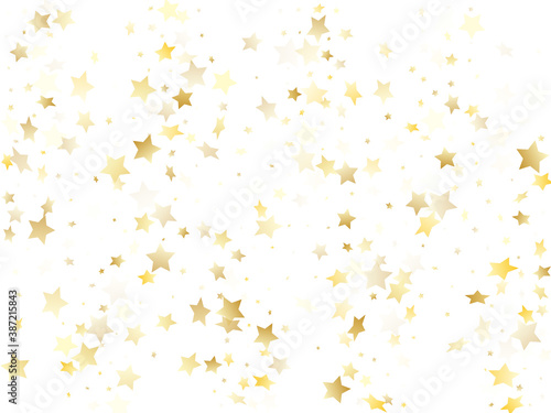 Magic gold sparkle texture vector star background.