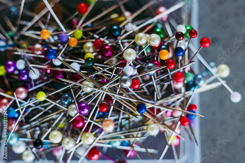 Epingles de couture à tête ronde colorée - Matériel de couturière