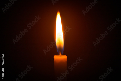 Candle, Isolated On Black Background