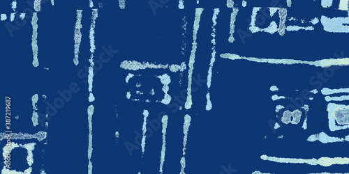 Blue Dirty Paper. White Dirty Art Texture. Dark