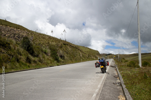 motorcycle adventure in Ecuador mountains