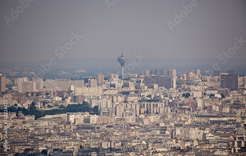 Panorama of Paris from Montparnase Tower, France. photo