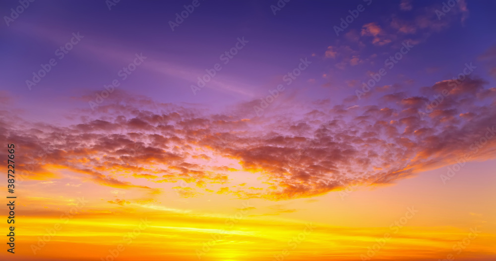 Colorful Sunset with bright sun