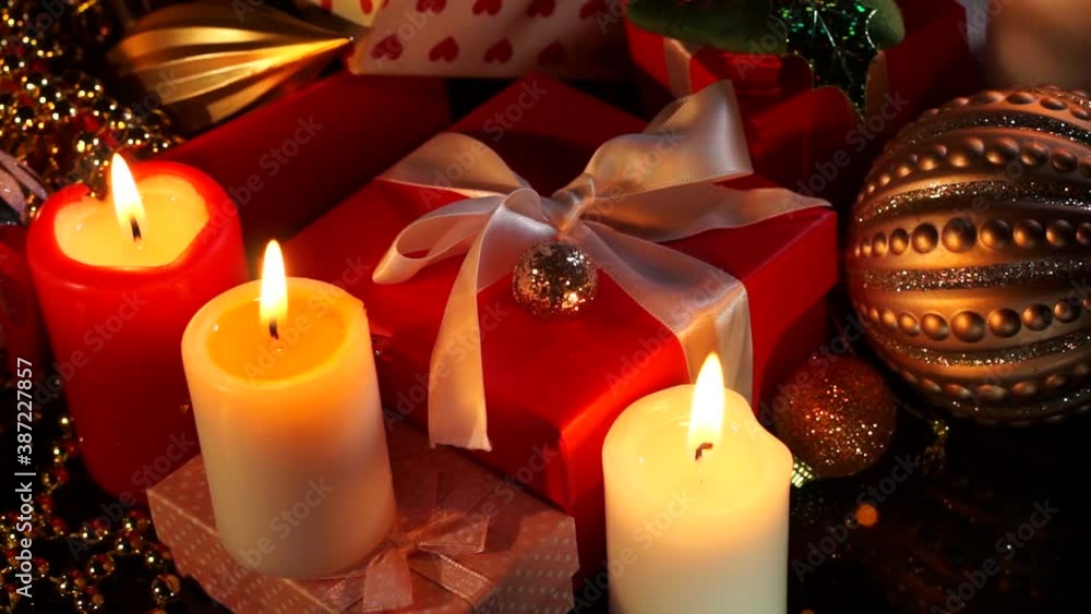 Presents for the family. Beautiful presents under the Christmas tree. New Year interior. Christmas tree, happy holidays Presents for the family. Beautiful presents under the Christmas tree. New Year interior. Christmas tree, happy holidays