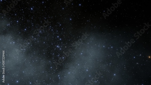 Galaxy a system of millions or billions of stars  together with gas and dust  held together by gravitational attraction. Space Traveling  Background for Dreaming 3d render