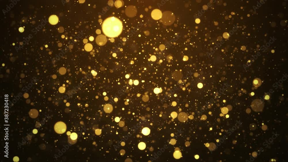 3d Animation Particles Gold Bokeh Glitter Awards Dust Abstract Loop