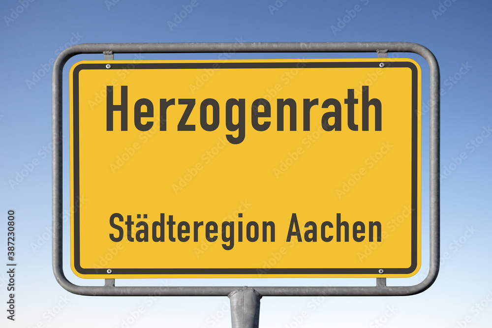 Ortstafel Herzogenrath, Städteregion Aachen (Symbolbild) Ortstafel Herzogenrath, Städteregion Aachen (Symbolbild)