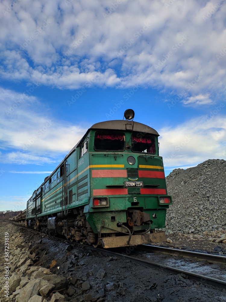 Obraz premium locomotive on hold