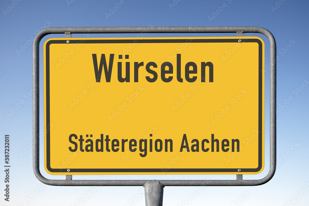 Ortstafel Würselen, Städteregion Aachen (Symbolbild)