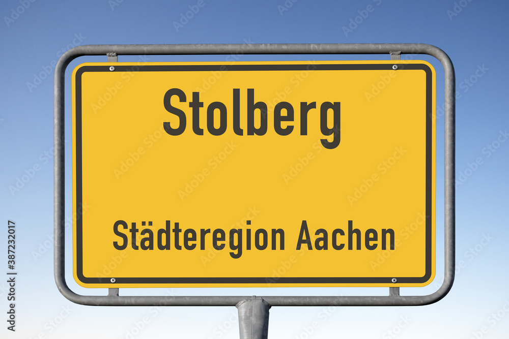 Ortstafel Stolberg, Städteregion Aachen (Symbolbild)