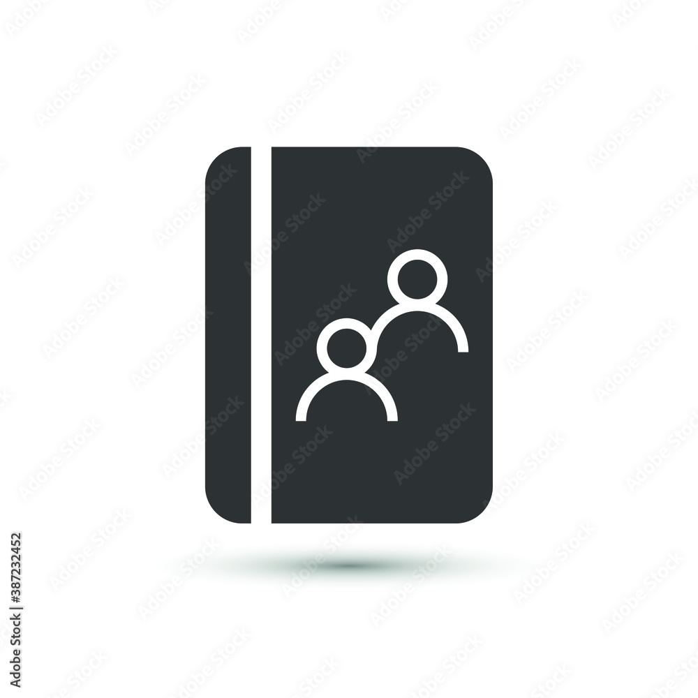 Vector photo album icon. Team, book symbol. For design, advertising banner Vector photo album icon. Team, book symbol. For design, advertising banner
