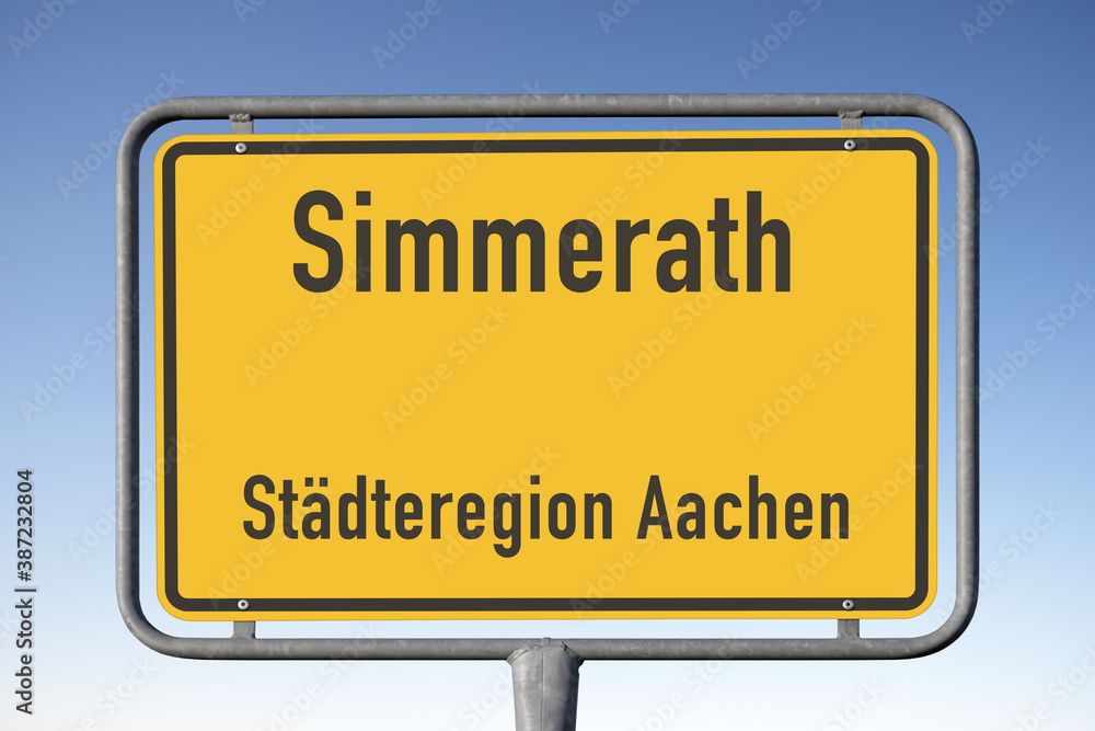 Ortstafel Simmerath, Städteregion Aachen (Symbolbild)