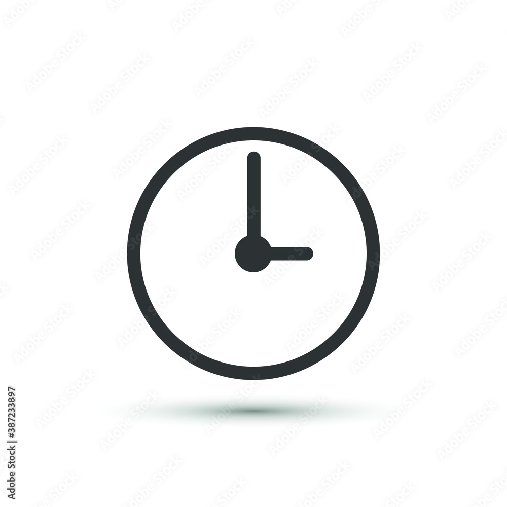 Clock icon in flat style. Vector time symbol for your web site design, logo, app, UI. Clock icon in flat style. Vector time symbol for your web site design, logo, app, UI.