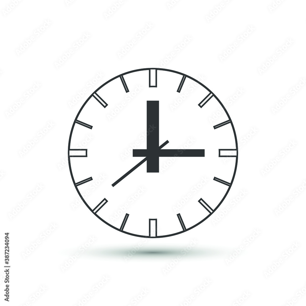 Clock icon in flat style. Vector time symbol for your web site design, logo, app, UI. Clock icon in flat style. Vector time symbol for your web site design, logo, app, UI.