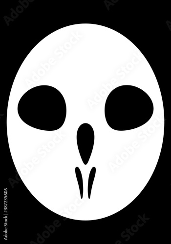 Máscara o careta de miedo o terror para Halloween