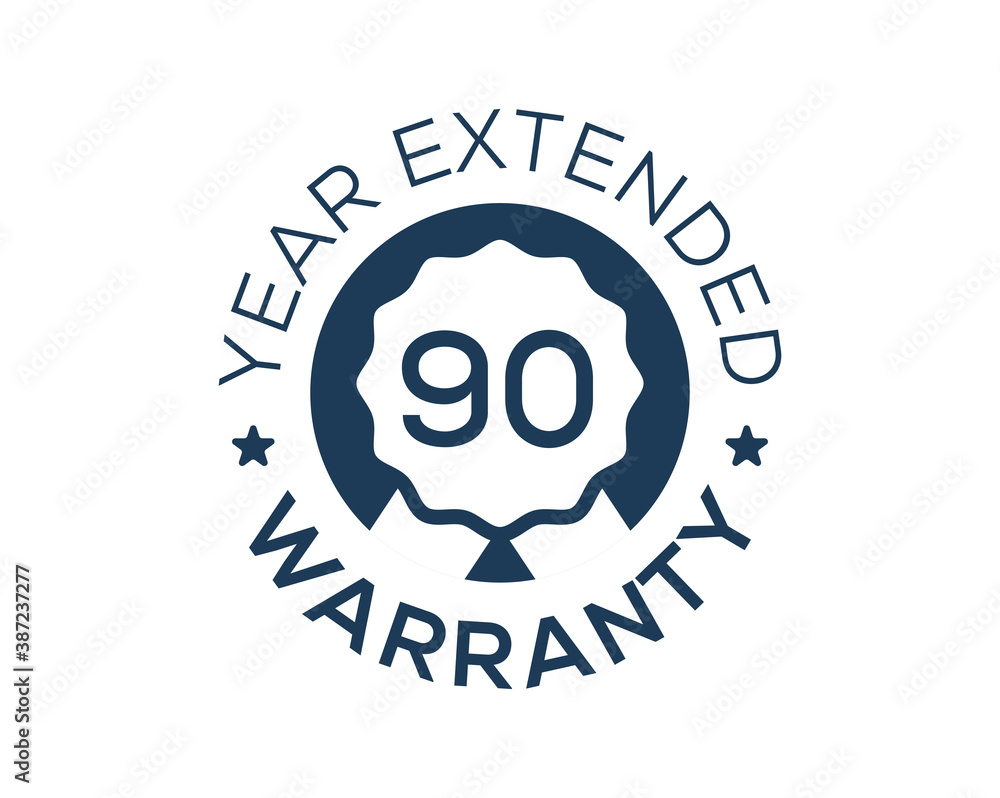 Fototapeta premium 90 Years Warranty images, 90 Year Extended Warranty logos