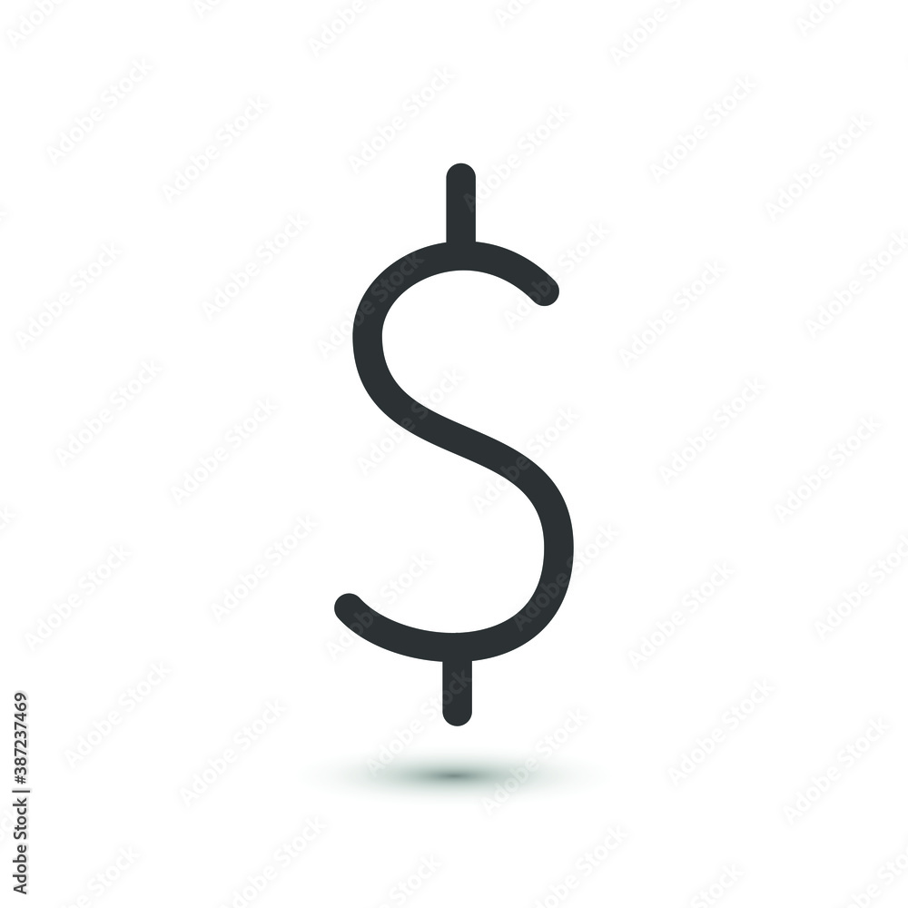 Dollar icon in flat style. Vector money, finance symbol for your web site design, logo, app, UI. Dollar icon in flat style. Vector money, finance symbol for your web site design, logo, app, UI.